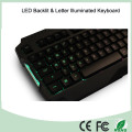 3 Multi-Color LED Backlight PC Keyboard with Brightness Adjustment (KB-1901EL-G)